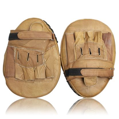 Vintage Boxing Coaching Pads - Tan Brown